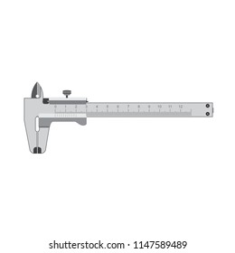 Slide caliper on a white background – flat design