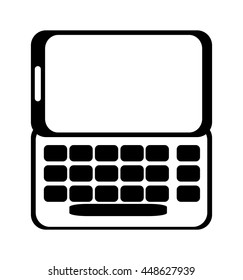 slide cellphone with buttons icon