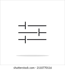 slide control icon or logo isolated sign symbol vector illustration - high quality black style vector icons 