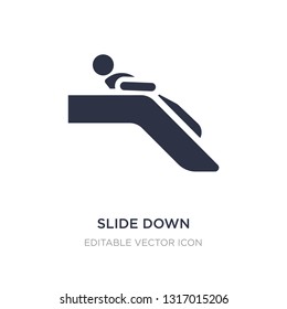 slide down icon on white background. Simple element illustration from People concept. slide down icon symbol design.