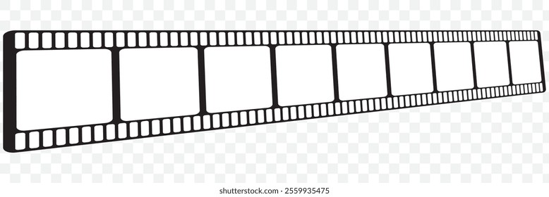 slide filmstrip. long 35mm filmstrip or border with empty frames. eps 10.