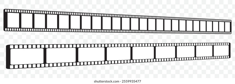 slide filmstrip. long 35mm filmstrip or border with empty frames. eps 10.