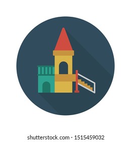 slide glyph flat vector icon