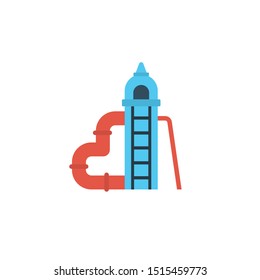 slide glyph flat vector icon