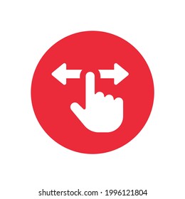 Slide hand gestures icon. Swipe on left and right. Vector illustration