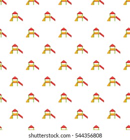 Slide house pattern. Cartoon illustration of slide house vector pattern for web