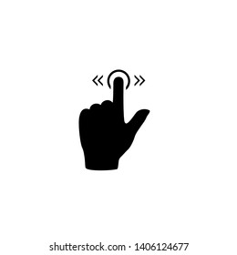 Slide icon gesture on white. Vector