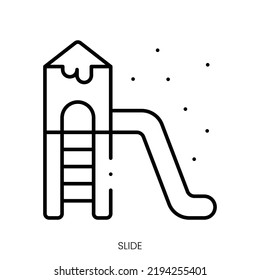 slide icon. Linear style sign isolated on white background. Vector illustration