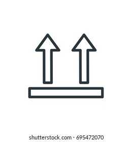 slide up icon vector