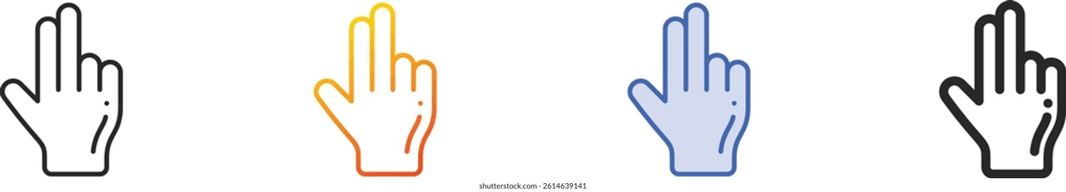 slide icon.Thin Linear, Gradient, Blue Stroke and bold Style Design Isolated On White Background