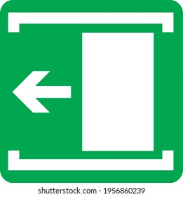 Slide left to open green and white sign board