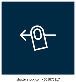 Slide left vector icon
