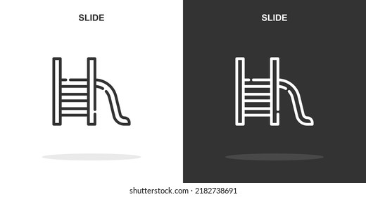 slide line icon. Simple outline style.slide linear sign. Vector illustration isolated on white background. Editable stroke EPS 10