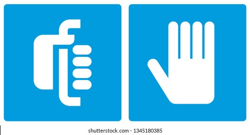 Slide To Open Signs. Forward Or Backwards. Hand Image With Push And Pull.