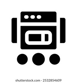 ícone de página de slide. ícone de glifo vetorial para o design do seu site, celular, apresentação e logotipo.