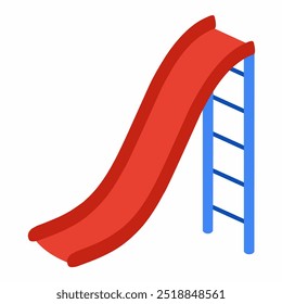 Slide park playground. Flat vector illustration.
