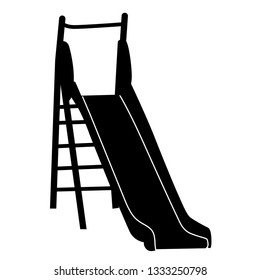 Slide playground for children on white backgound, vector illustration