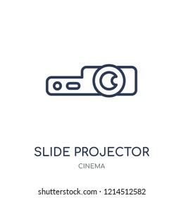 slide projector icon. slide projector linear symbol design from Cinema collection. Simple outline element vector illustration on white background.