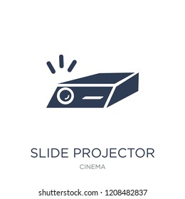 slide projector icon. Trendy flat vector slide projector icon on white background from Cinema collection, vector illustration can be use for web and mobile, eps10