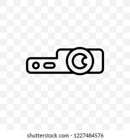 slide projector vector linear icon isolated on transparent background, slide projector transparency concept can be used for web and mobile