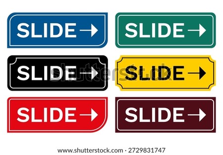 Slide Right Arrow Sign Illustration Printable Signs for directional guidance