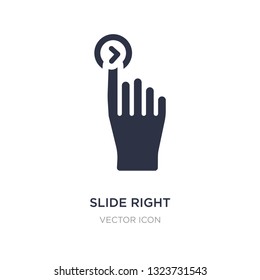 slide right icon on white background. Simple element illustration from UI concept. slide right sign icon symbol design.
