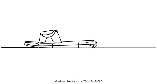 Slide Sandals continuous one line drawing, Women's Water Scout Slide Sandal  Line art, Technical sketch hand drawing outline vector doodle illustration, various view isolated on white background, pro.