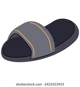 Slide sandals vector cartoon illustration isolated on a white background.