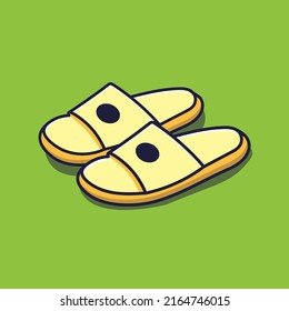 Slide-Sandals-Vektorsymbol einzeln