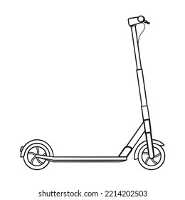 Slide scooter - stock illustration of classic children scooter.