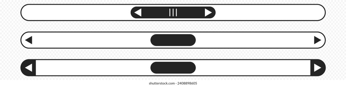 Slide scroll bar slider. Old retro design roller