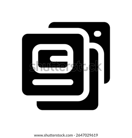 slide show glyph icon. Strong and solid vector icon for websites, mobile interfaces, presentations, and visual branding. High quality and easy to edit.