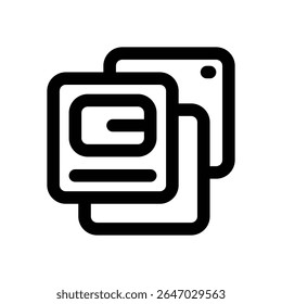 slide show line icon. Clean and minimalist vector icon for websites, mobile apps, presentations, and logos. Fully scalable and customizable for any project.