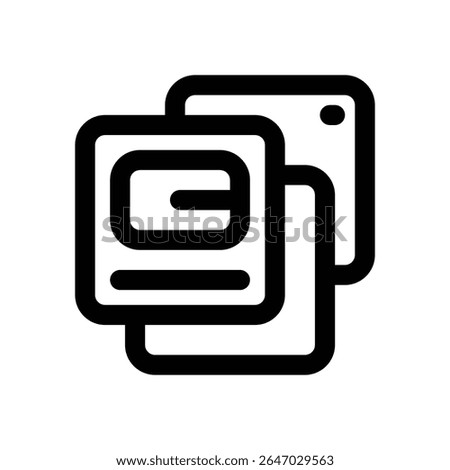 slide show line icon. Clean and minimalist vector icon for websites, mobile apps, presentations, and logos. Fully scalable and customizable for any project.