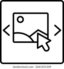 Presentación de diapositivas Line Vector Icon Design
