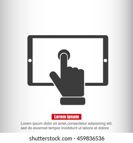 Slide touchscreen.          