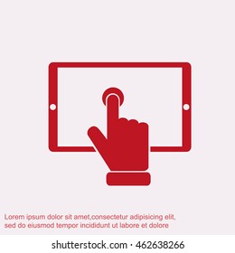 Slide touchscreen.          