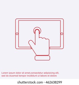 Slide touchscreen.          
