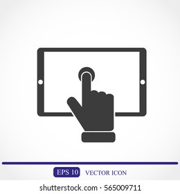 Slide touchscreen.          