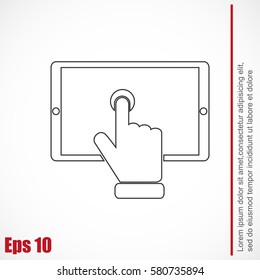 Slide touchscreen.          