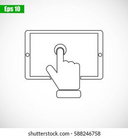 Slide touchscreen.          