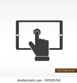 Slide touchscreen.          