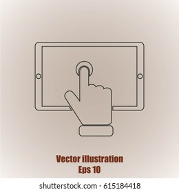 Slide touchscreen.          