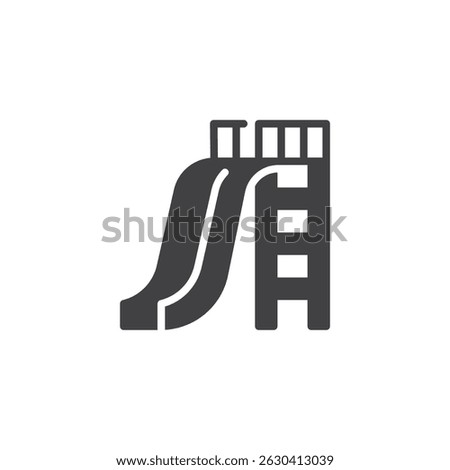Slide toy vector icon. filled flat sign for mobile concept and web design. Playground slide glyph icon. Symbol, logo illustration. Vector graphics