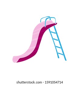Slide toys Hand drawn design vector with color textures. unique elements and icons