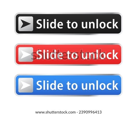 Slide to unlock button On Off vector isolated icon. Power switch icon. Round button. Button with switch. Vector illustration