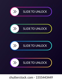 Slide to unlock in flat and gradient color