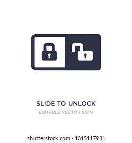 slide to unlock icon on white background. Simple element illustration from UI concept. slide to unlock icon symbol design.