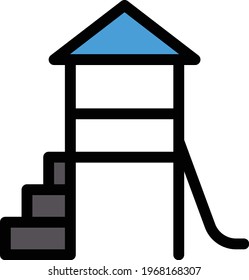 slide vector color line icon