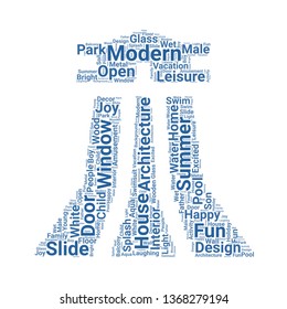 slide word cloud. tag cloud about slide